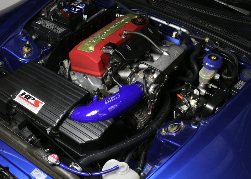 HPS Silicone Air Intake Hose - 2006-2009 Honda S2000 AP2 2.2L F22 drive-by-wire - Black (57-3004-BLK)