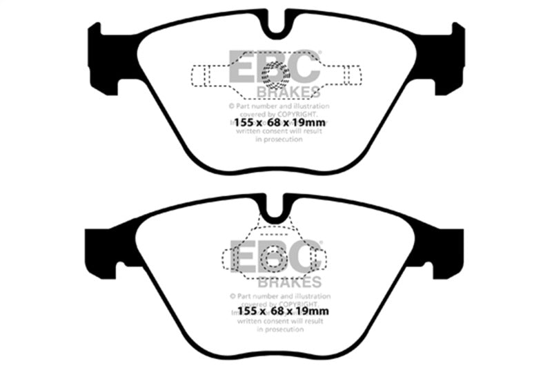 EBC 11+ BMW Z4 3.0 Twin Turbo iS (E89) Greenstuff Front Brake Pads