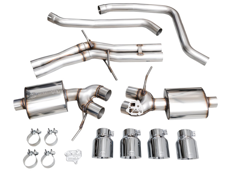 AWE Tuning 19-21 Porsche Macan 3.0T/2.9TT Touring Edition Catback Exhaust w/ Chrome Silver Tips