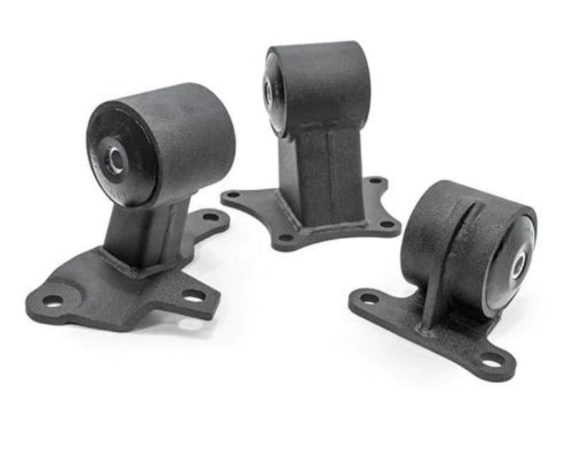 Innovative 90-93 Accord H/F Series Black Steel Mounts 85A Bushings (Auto EX to Manual 94-01 Trans)