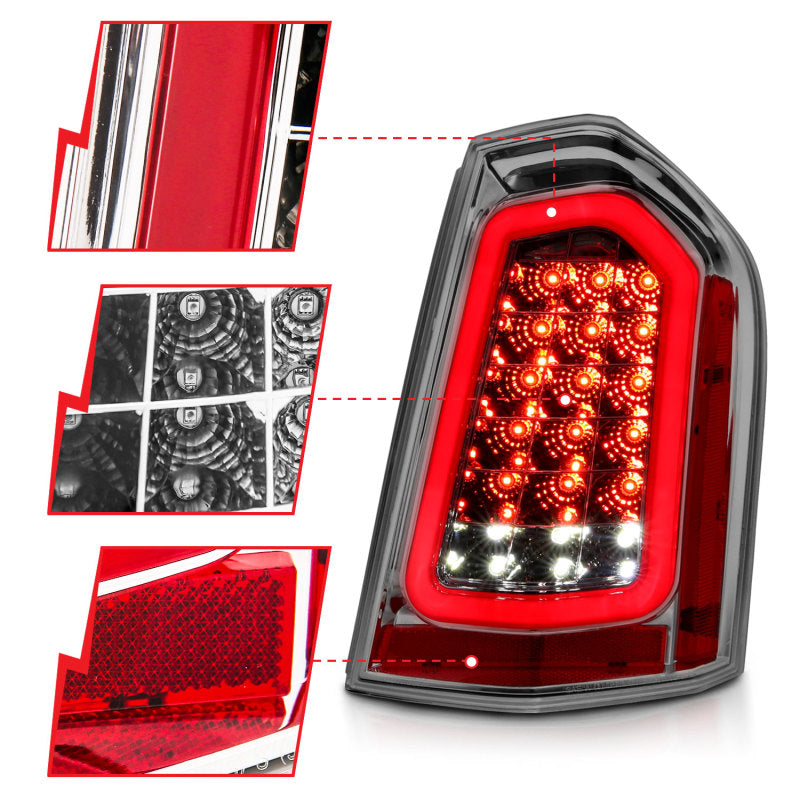 ANZO 11-14 Chrysler 300 LED Taillights Chrome w/ Sequential