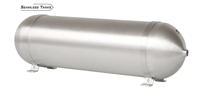 Seamless Aluminum Tank 32” X 8.625”  With 4 3/8" Ports with hardware and 1 1/4" Port