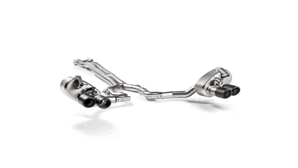 Akrapovic 17-18 Porsche Panamera Turbo Evolution Line Cat Back (Titanium) w/Carbon Tail Pipe Set