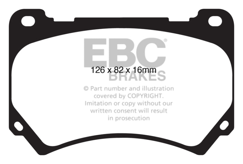 EBC 11+ Hyundai Equus 4.6 Redstuff Front Brake Pads