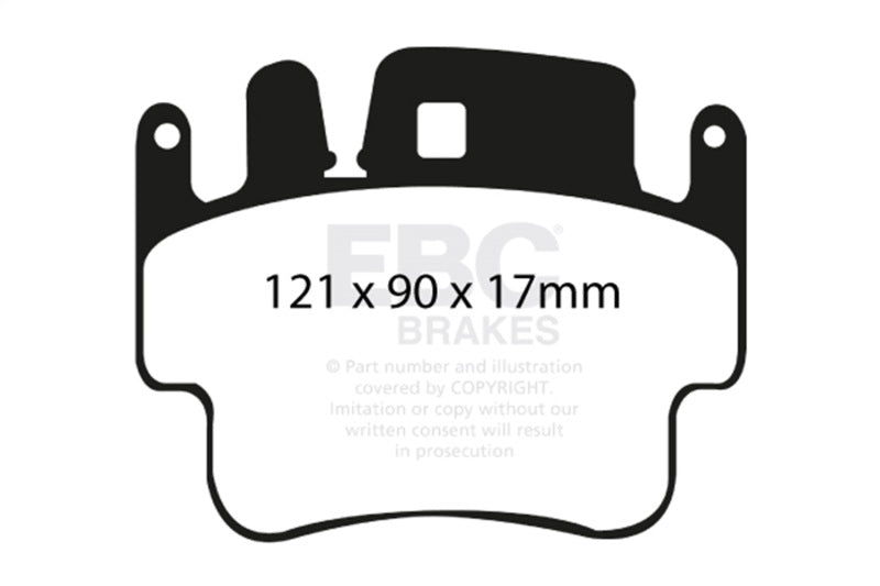 EBC 98-05 Porsche 911 996 3.4 Carrera 2 (Iron Rotor) Redstuff Frt Brake Pad (Check EBC Fit Guide)