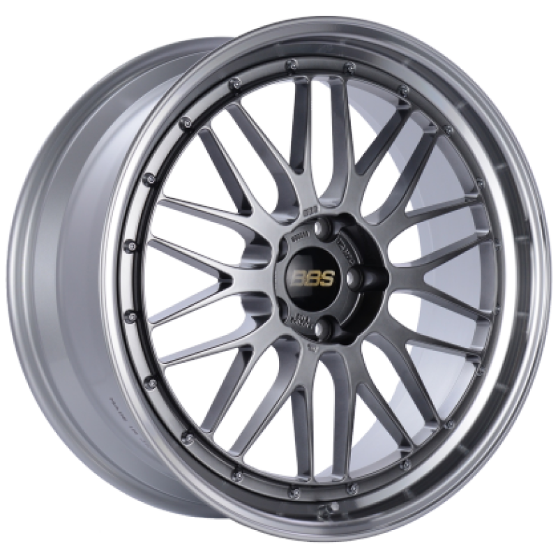 BBS LM 18x10 5x114.3 ET25 Diamond Black Center Diamond Cut Lip Wheel - 82mm PFS Required