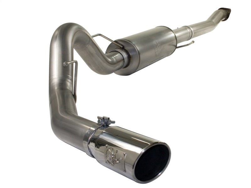 aFe MACHForce XP Exhaust Cat-Back SS-409 4in Polished Tip 11-12 Ford F-150 EcoBoost V6-3.5L (tt)