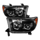 xTune Toyota Tundra 07-13 Projector Headlights Eliminates AFS LED Halo Black PRO-JH-TTUN07-CFB-BK