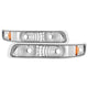 xTune Chevy Silverado 99-02 / Chevy Suburban/Tahoe 00-06 Amber Bumper Lights Euro CBL-JH-CS99-AM-E