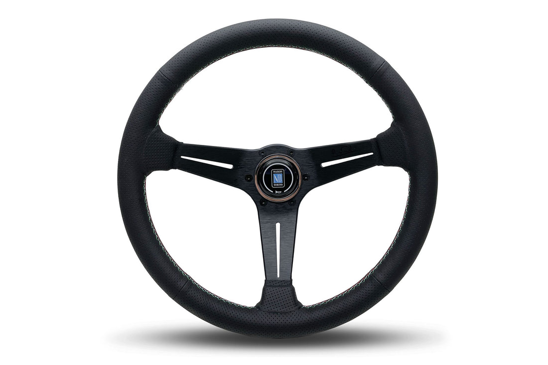 Nardi Sport Rally (Deep Corn) Italy Edition Steering Wheel 350mm with Perforated Leather grip and Black spokes — authentic Italian manufacture
