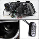 Spyder Audi A6 02-04 Projector Headlights Halogen Model Light Tube DRL Blk PRO-YD-ADA601-LTDRL-BK
