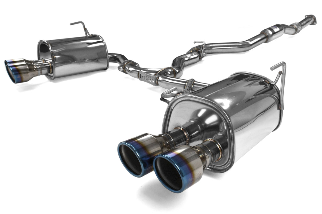 Invidia 15+ Subaru WRX/STI 4Dr Q300 Twin Outlet Rolled Titanium Burnt Quad Tip Cat-Back Exhaust