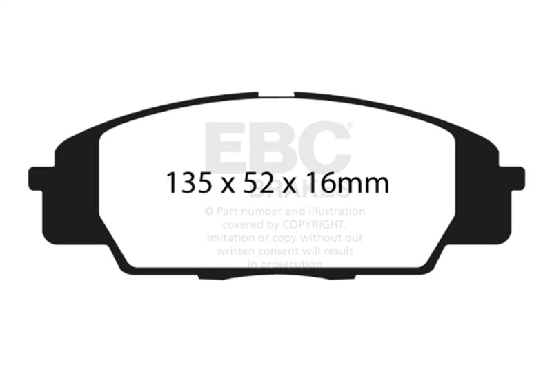 EBC 07-11 Acura CSX (Canada) 2.0 Type S Greenstuff Front Brake Pads