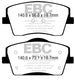 EBC 2018+ Volvo XC40 T4 Greenstuff Front Brake Pads