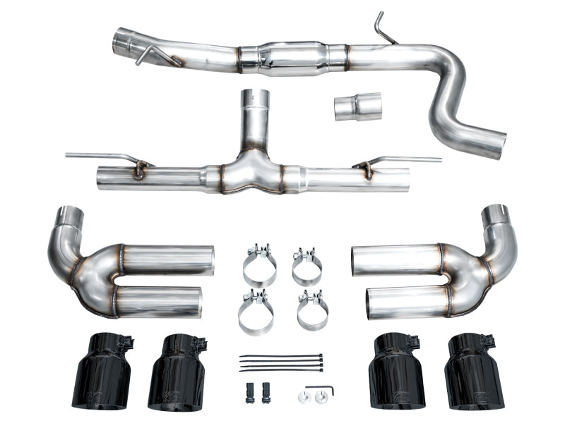 AWE 22-24 Audi 8Y S3 Track Edition Exhaust  - Diamond Black Tips