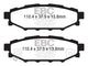 EBC 12+ Subaru BRZ 2.0 (solid rear rotors) Ultimax2 Rear Brake Pads