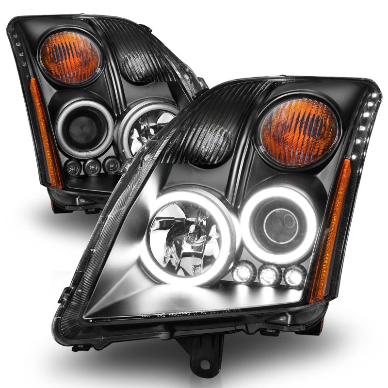 ANZO 2007-2012 Nissan Sentra Projector Headlights Black