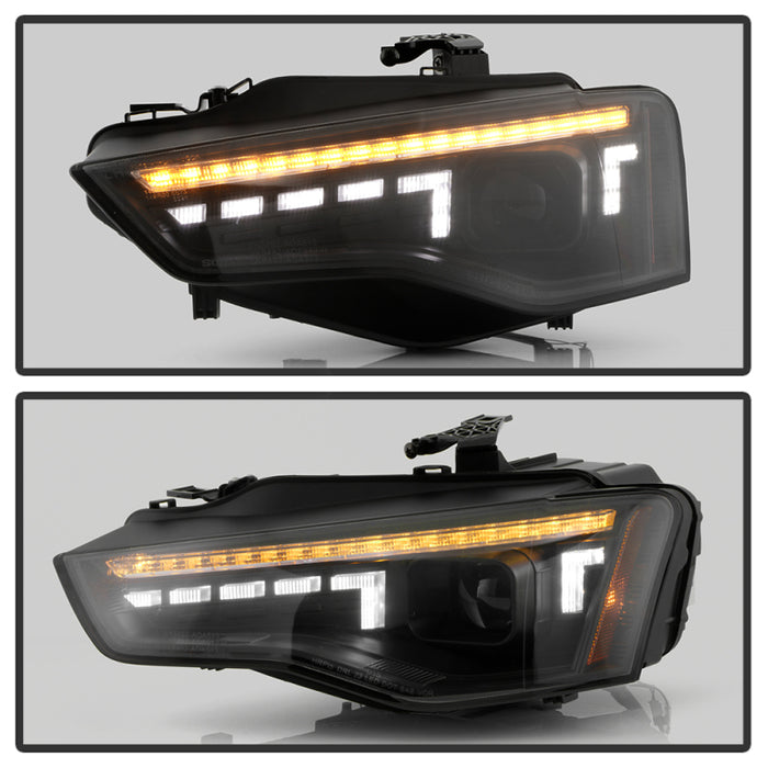 Spyder 13-17 Audi A5 HID Model Only Projector Headlights - Black (PRO-YD-AA513HIDSI-SEQGR-BK)
