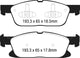 EBC 15+ Ford Edge 2.0 Turbo FWD Greenstuff Front Brake Pads