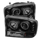 Spyder Ford F250 Super Duty 99-04 Projector V 2 CCFL Halo LED Blk Smke PRO-YD-FF25099-1P-G2-CCFL-BSM