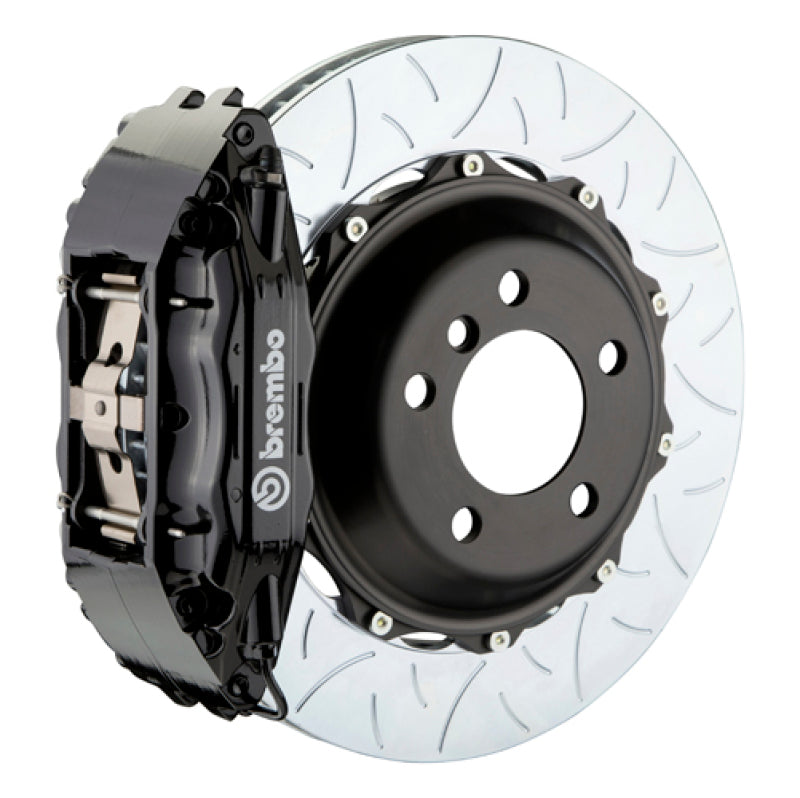 Brembo 03-06 G35 Sedan/03-08 350Z Fr GT BBK 4 Pist Cast 2pc 355x32 2pc Rotor Slotted Type3-Black