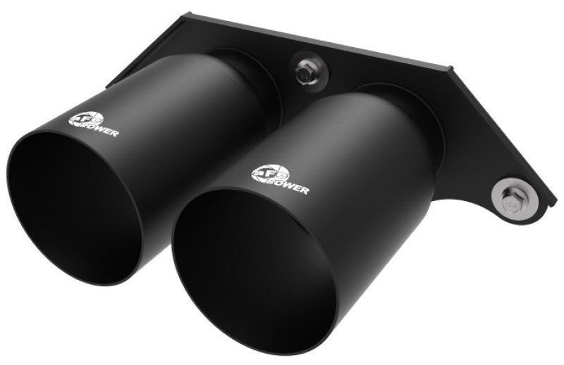 aFe Power Mach Force Xp 4in 304 SS Bolt-On Exhaust Tips Satin Black 14-19 Porsche 911 GT3 3.8L/4.0L