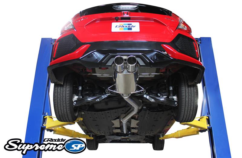 GReddy 2017+ Honda Civic Sport Hatchback 76mm Supreme SP Cat-Back Exhaust