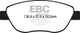 EBC 2014+ Fiat 500 1.4L Turbo Abarth Greenstuff Front Brake Pads
