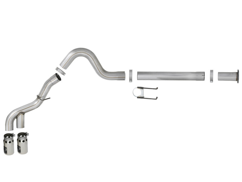 aFe Power 11-14 Ford F250/F350 6.7L Diesel Rebel XD 4in 409 SS DPF-Back Exhaust System - Pol Tips