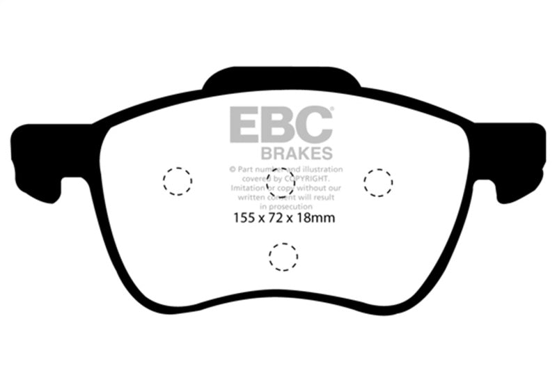 EBC 01-05 Volvo S60 2.3 Turbo T5 Greenstuff Front Brake Pads