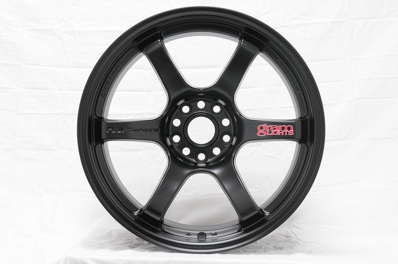 Gram Lights 57DR 17x9.0 +12 5x114.3 Semi Gloss Black Wheel