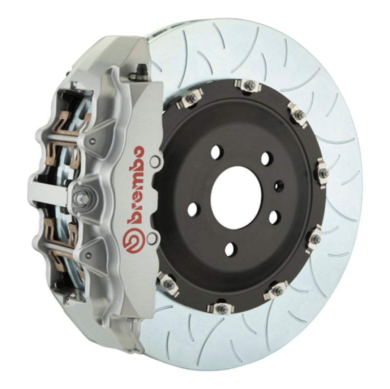 Brembo 09-14 F150 2WD Front GT BBK 6 Piston Cast 2pc 380x34 2pc Rotor Slotted Type-3-Silver