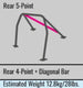 Cusco Chromoly Roll Cage 5 Point 2 Passenger 87-91 Honda Civic EF3 CUSCO BLUE (S/O / No Cancel)