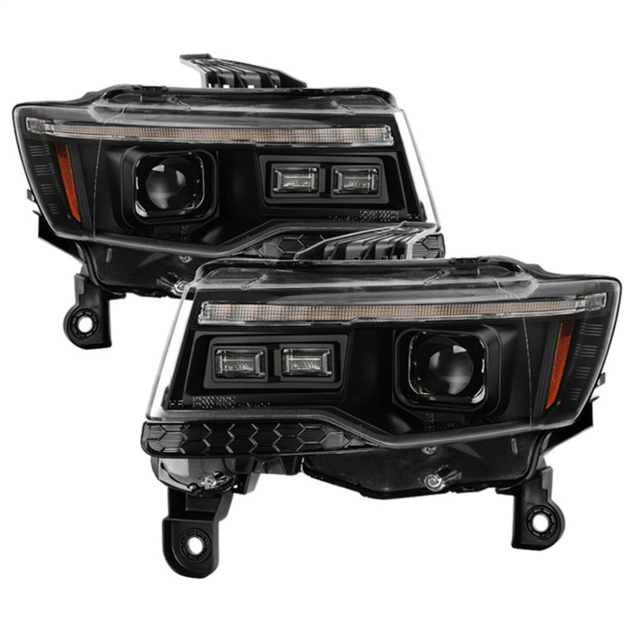 Spyder 14-21 Jeep Grand Cherokee High-Power LED Headlights - Black (PRO-YD-JGC14HIDAP-SBGR-BK)