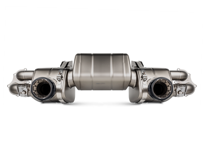 Akrapovic 2020+ Porsche Cayman GT4 (718) Slip-On Line (Option 2) w/Black Coated Titanium Tips