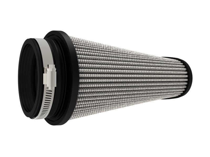 aFe Magnum FLOW Pro DRY S Universal Air Filter 3.5in Flange 5.75x5in Base 6x2.75in Top 6.5in Height