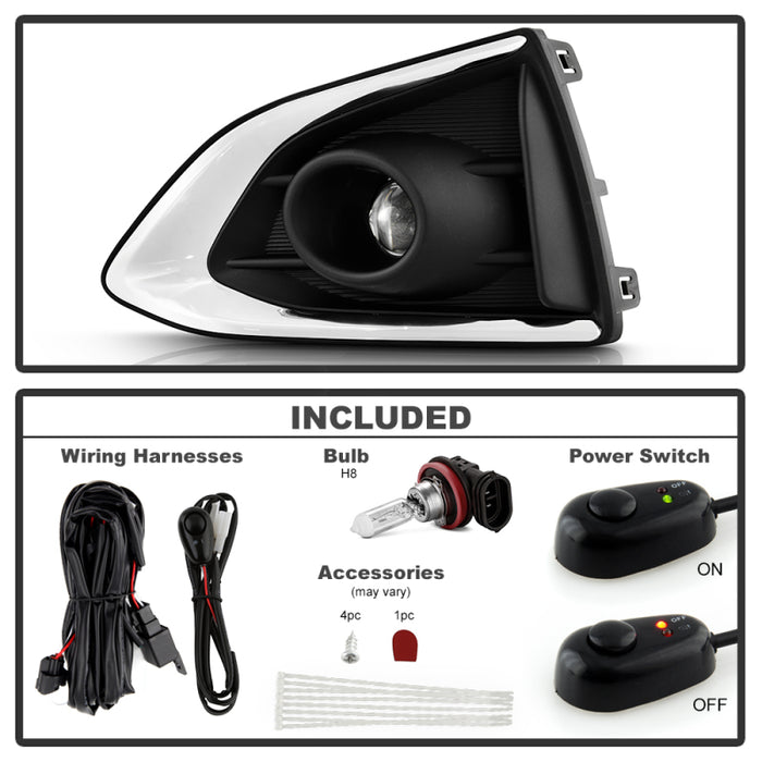 Spyder 2019 Chevy Cruze OEM Style Fog Lights w/ Switch - Clear (FL-CCRZ2019-C)