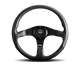 Momo Tuner Steering Wheel 320 mm - Black Leather/Red Stitch/Black Spokes
