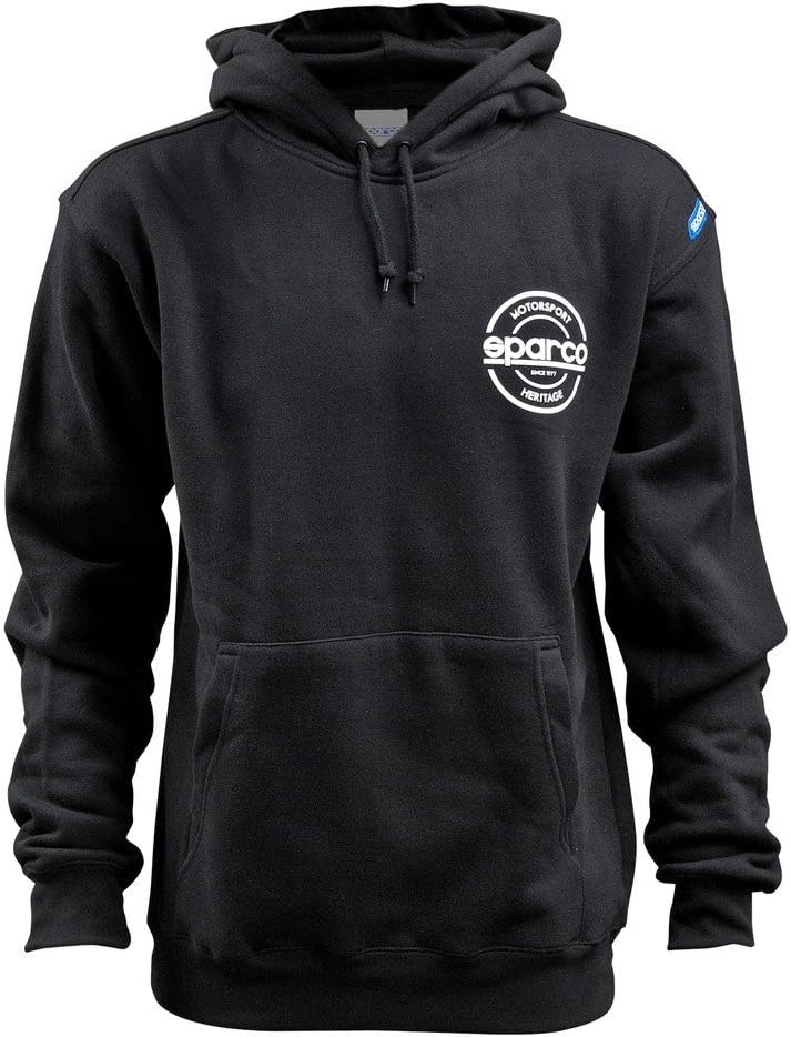Sparco Sweatshirt Hooded S-Seal Blk Lrg
