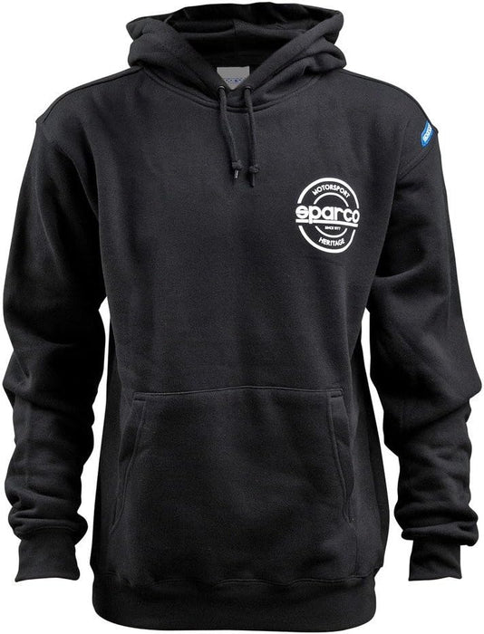 Sparco Sweatshirt Hooded S-Seal Blk Lrg