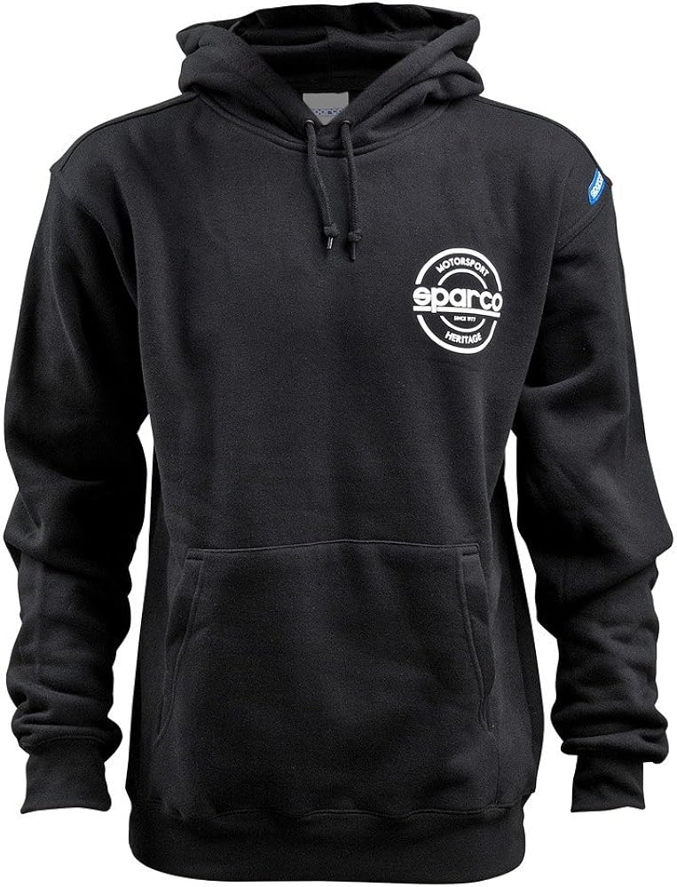 Sparco Sweatshirt Hooded S-Seal Blk Lrg