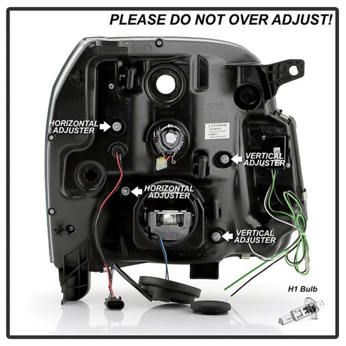 Spyder 07-14 GMC Yukon High-Power LED Headlights - Black (PRO-YD-GY07V2PL-BK)