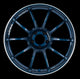 Advan RZII 15x8.0 +35 4-100 Racing Indigo Blue and Ring Wheel