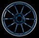 Advan RZII 18x10.5 +15 5-114.3 Racing Indigo Blue Wheel