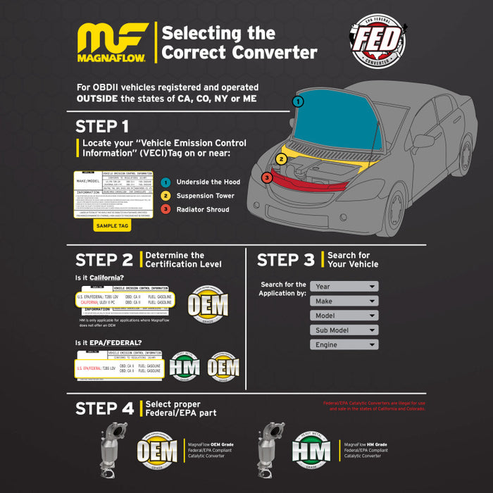 Magnaflow 18-20 Volkswagen Tiguan 2.0L OEM Underbody Direct Fit Converter
