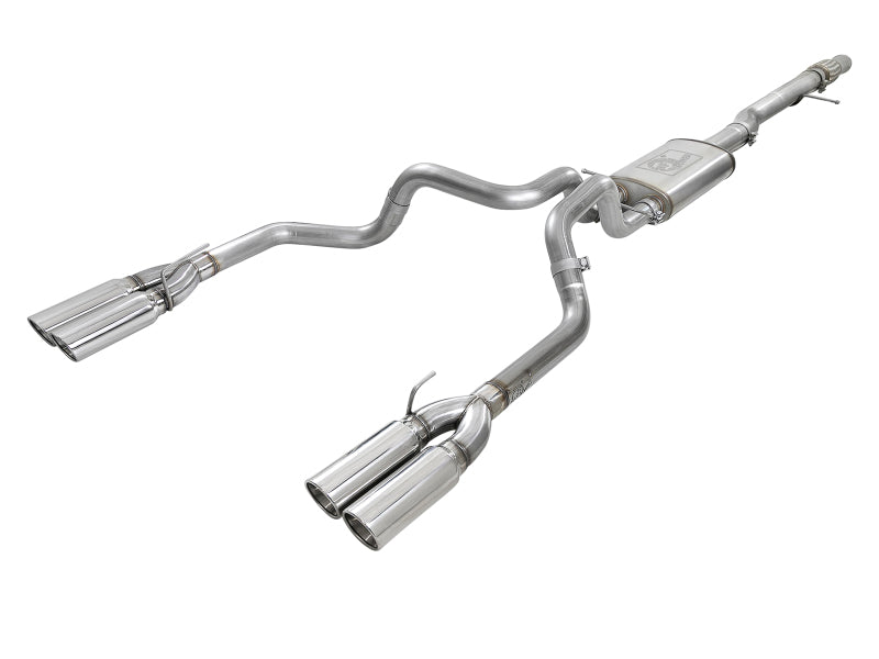 aFe Vulcan Series 4-3in 304SS Exhaust Cat-Back w/ Pol Tips 2019 GM Silverado/Sierra 1500 V8-6.2L