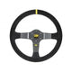 OMP Rally Steering Wheel Suede Leather (Black)