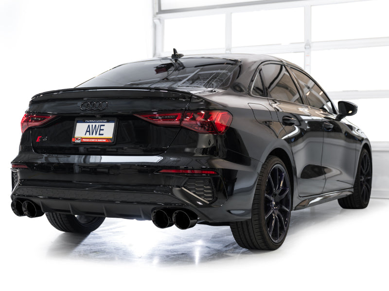 AWE 22-24 Audi 8Y S3 Touring Edition Exhaust - Diamond Black Tips