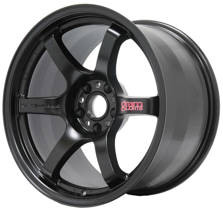 Gram Lights 57DR 17x9.0 +12 5x114.3 Semi Gloss Black Wheel