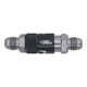 DeatschWerks 6AN Male Flare Quick Disconnect Dry Break Fitting - 2 Pieces Anodized Matte Black